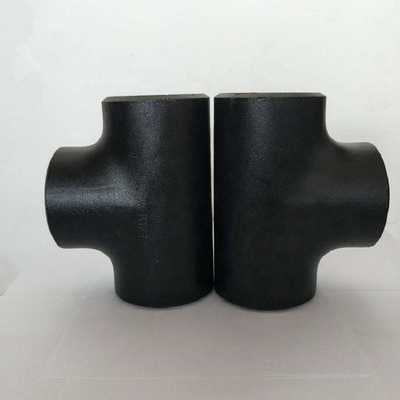 Siyah Boyalı ASME B16.9 Eşit Çapraz Tee CS 48 İnç ASME B16.47 BW Boru Bağlantı Parçası