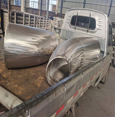 Üçlü Kelepçe 2 İnç Paslanmaz Çelik Dirsek Sıhhi Tesisat DN10 DIN 11850 90 Derece 8&quot;