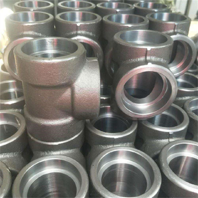 Asme 16.11 3000lbs A105 Karbon Çelik Dövme Boru Ek Parçaları Soket Kaynak Tees
